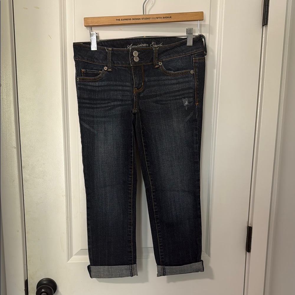 American Eagle Women's Dark Blue Jeans